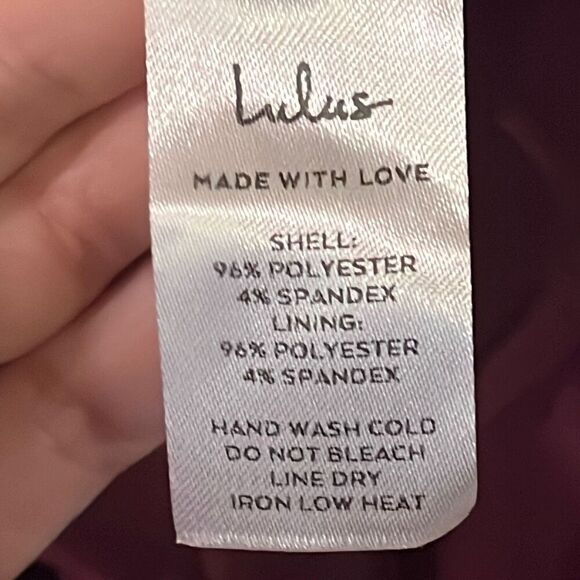 NWT Lulus Anything But Average Plum Purple Ruched Balloon Sleeve Bodysuit Large - Picture 6 of 6